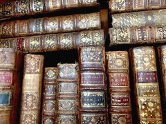 OLD BOOK Leather Antique Binding from 1700s – Literature, History, Religion Etc