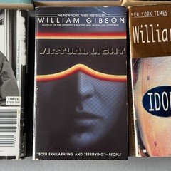 6 William Gibson book lot PB Cyberpunk Neuromancer, Count Zero, Idoru, Mona Lisa