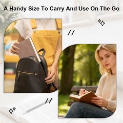 Thick Blank Journal Notebook 400 Pages 3.9 × 5.5 No Lines Soft Leather Pocket…