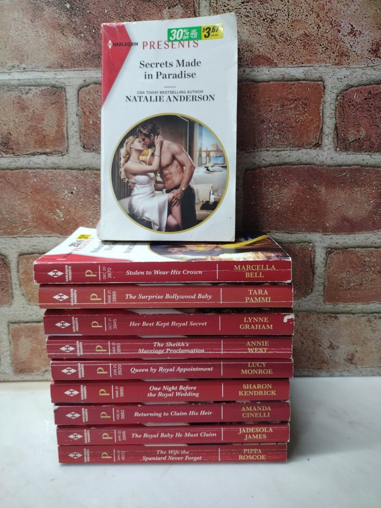 Lot of 10 – Harlequin Presents Paperback Romance Books -All Different – (C-47)