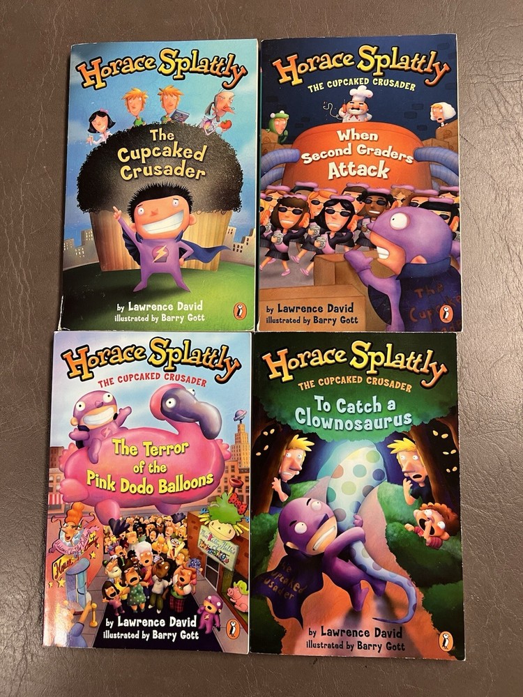 Lot Of 4 Horace Splattly The Cupcaked Crusader Series Books 1-4 Lawrence David