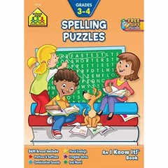 School Zone – Spelling Puzzles – Paperback, by School Zone; Joan – Very Good