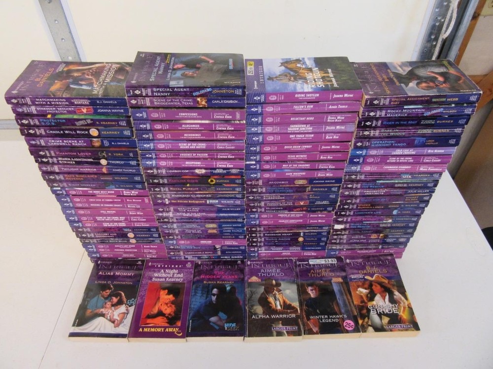 HUGE Lot (98) HARLEQUIN INTRIGUE PURPLE COVER 2000s 2010s SERIES Romance Books