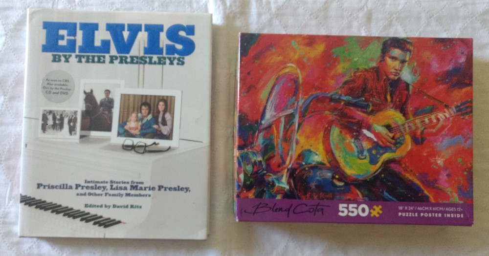 ELVIS PRESLEY BLEND COTA 550 PIECE PUZZLE POSTER 2019 & by the presleys book