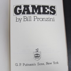 Games Bill Pronzini 1976 Suspense Thriller G. P. Putnam’s Sons HCDJ
