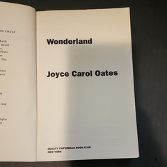 Joyce Carol Oates Wonderland Paperback Book Club Edition 1992, Illustrated