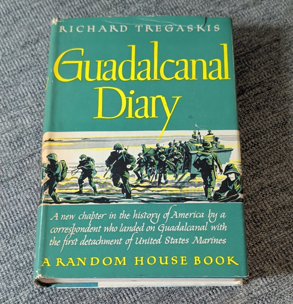 Random House Guadalcanal Diary Richard Tregaskis HC DJ Illustrated 1943