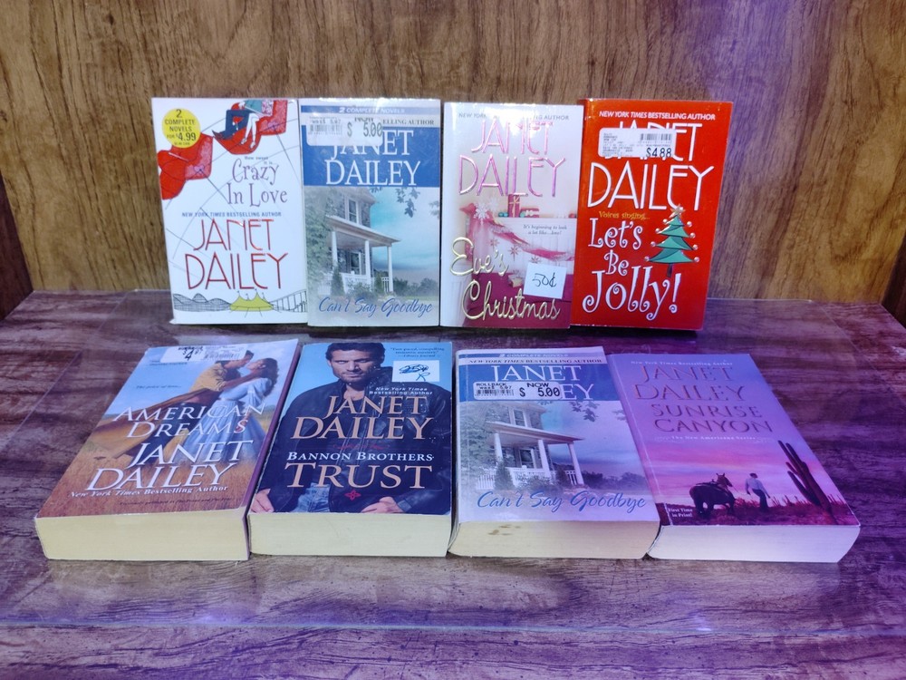 Janet Dailey 8-Book Lot Contemporary Romance Zebra Paperbacks Mixed Titles
