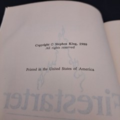 Vintage Stephen King FIRESTARTER Book Club 1st Edition 1980 Hardback Dust jacket
