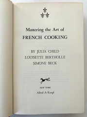 Mastering the Art of French Cooking | Julia Child | Knopf | 1961 | Book Club Ed.