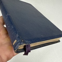 Bible Morocco Leather Compact Harper KJV DARK BLUE Thin