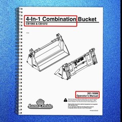 LAND PRIDE CB1060 CB1072 4-In-1 Combination Bucket Operators Manual BINDING
