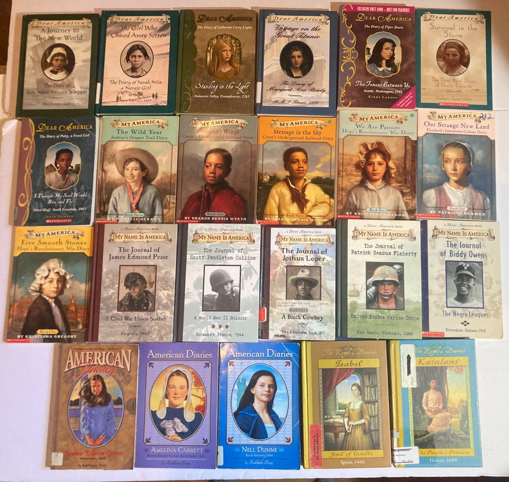 Lot DEAR AMERICA Royal Diaries MY AMERICA My Name is AMERICAN DIARIES Lot of 23
