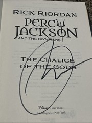 Rick Riordan *SIGNED* The Chalice of the Gods Book – Disney – Percy Jackson