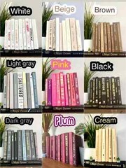 Stack of 6 colorful books for Decoration | Book Decor| Decorative Book set.