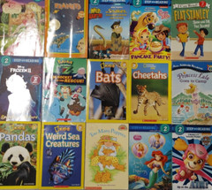 Lot of 100 Level 2 Readers RANDOM MIX Book Bundle Step Into Reading DK Hello