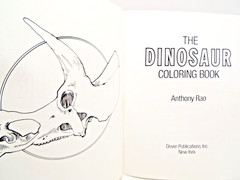 The Dinosaur Coloring Book by Anthony Rao (PB) & 2 Dinosaur Sticker Sets Vintage