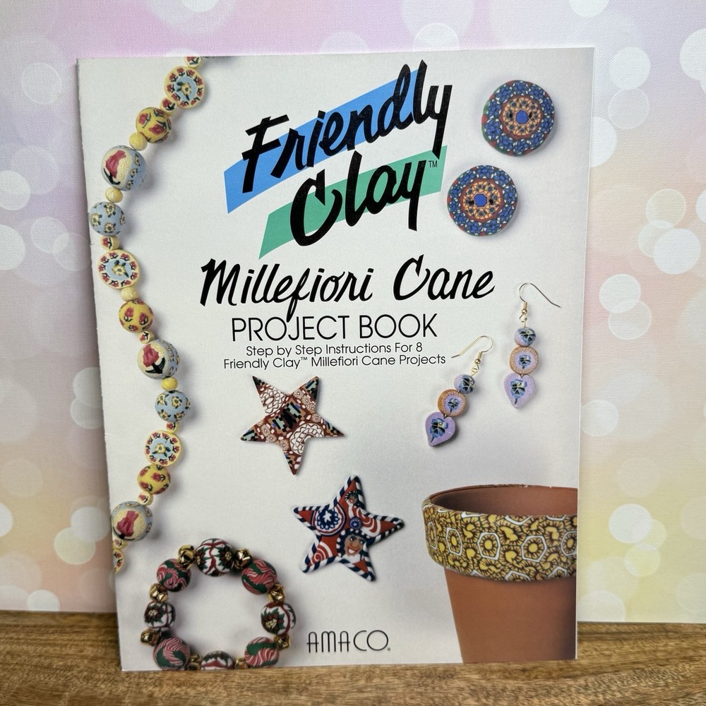Friendly Clay Millefiori Cane Project Book by Amaco, Vintage DIY Tutorial