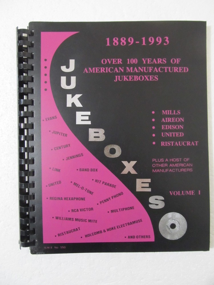 JUKEBOXES 1889-1993 BOOK VOLUME 1 by FRANK ADAMS 1992 History Guide Vintage