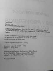 Libros Poeticos II (Comentario Exegetico Devocional a Toda la Biblia)