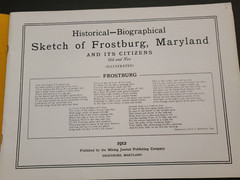 1912 Historical Biographical Book Frostburg Md And Its Citizens 62 Pages