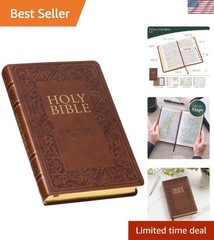 The Holy Bible Kings James Version Bible Thumb Indexed Red Letter / Brown NEW***
