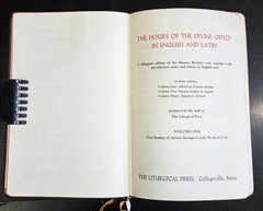 THE DIVINE OFFICE BREVIARY (Latin/English) 3 Volume Set (Leather) Slipcases 1963