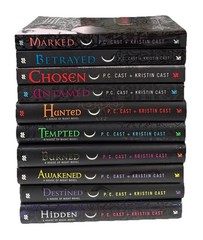 A House of Night Novel Books 1-10 Series by P.C. Cast Kristin Lot 10 HC PB