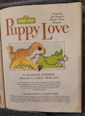 Vintage 1983 CTW Sesame Street Puppy Love A Little Golden Book 109 – 58