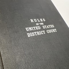 Antique Law Book: Rules of the of the United States District of South Dakota1914