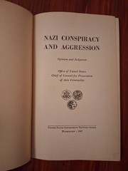 Nazi Conspiracy And Aggression: Opinion and Judgement, 190 pages