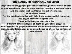 Adult Coloring Pages Bundle Flower Girls bundle 280 Printable Pages