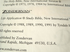 Life Application Study Bible NIV Bonded Leather Thumb Indexed 1991 Red Letter