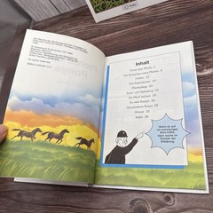 2 German Childrens Books HC Animals Horses Pony Jungle Tiger Fisher Reader Lot