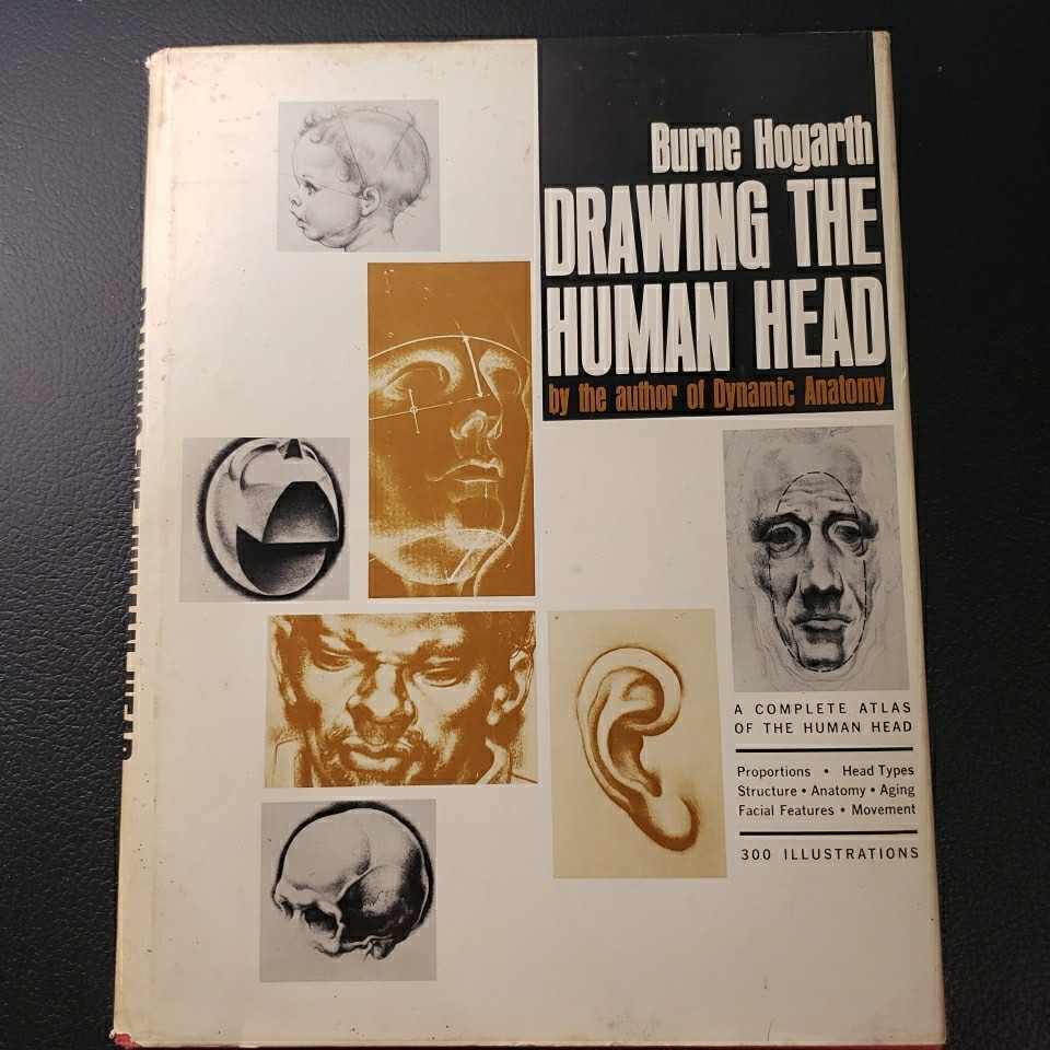Drawing the Human Head Burne Hogarth 300 Illustration HC / DJ Book 1ST EDITION