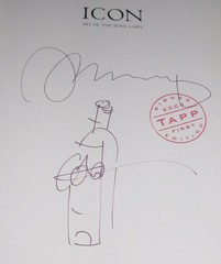 Icon Art of the Wine Label, 8.5 in. X 13.25 in., Signed, mint condition, ribbon