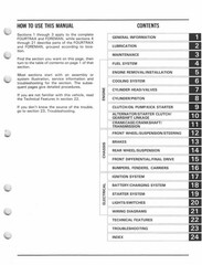 HONDA TRX350 Fourtrax Foreman ATV Service Manual 1985-1989 – WIRE BOUND – COVERS