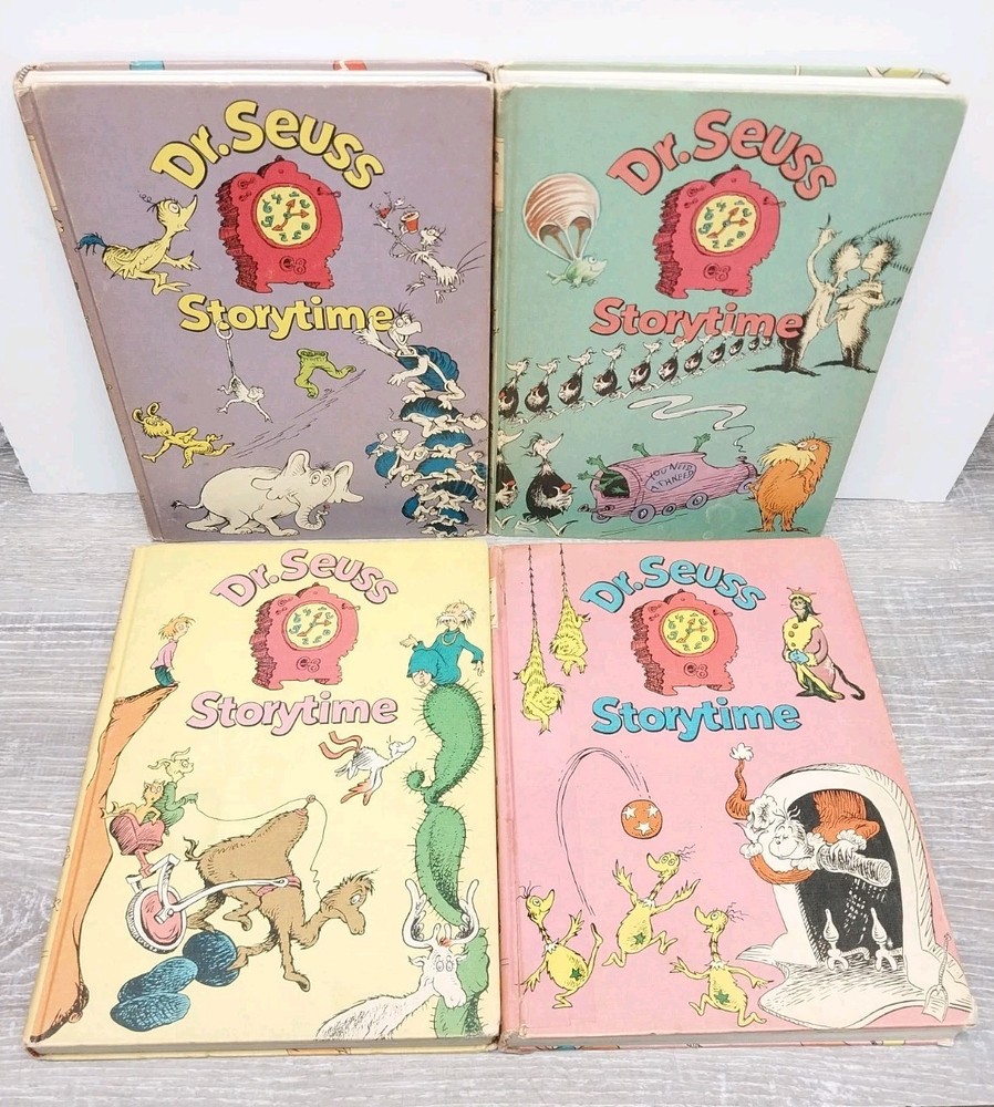Dr Seuss Storytime Book Complete Set Of 4 1970s HC Clean Pages