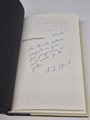 Haunted Presence The Numinous In Gothic Fiction S.L. Varnando Inscribed Signed