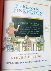 PREHISTORIC PINKERTON SIGNED STEVEN KELLOGG W/SKETCH- GREAT DANE DINOSAURS