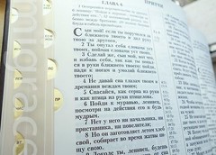 RUSSIAN Table BIBLE black leatherette soft cover Indexes 29x22cm Gift Box Библия