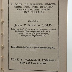 1911 Helpful Hints in English Words & Phrases Companion to Better Say By Fernald