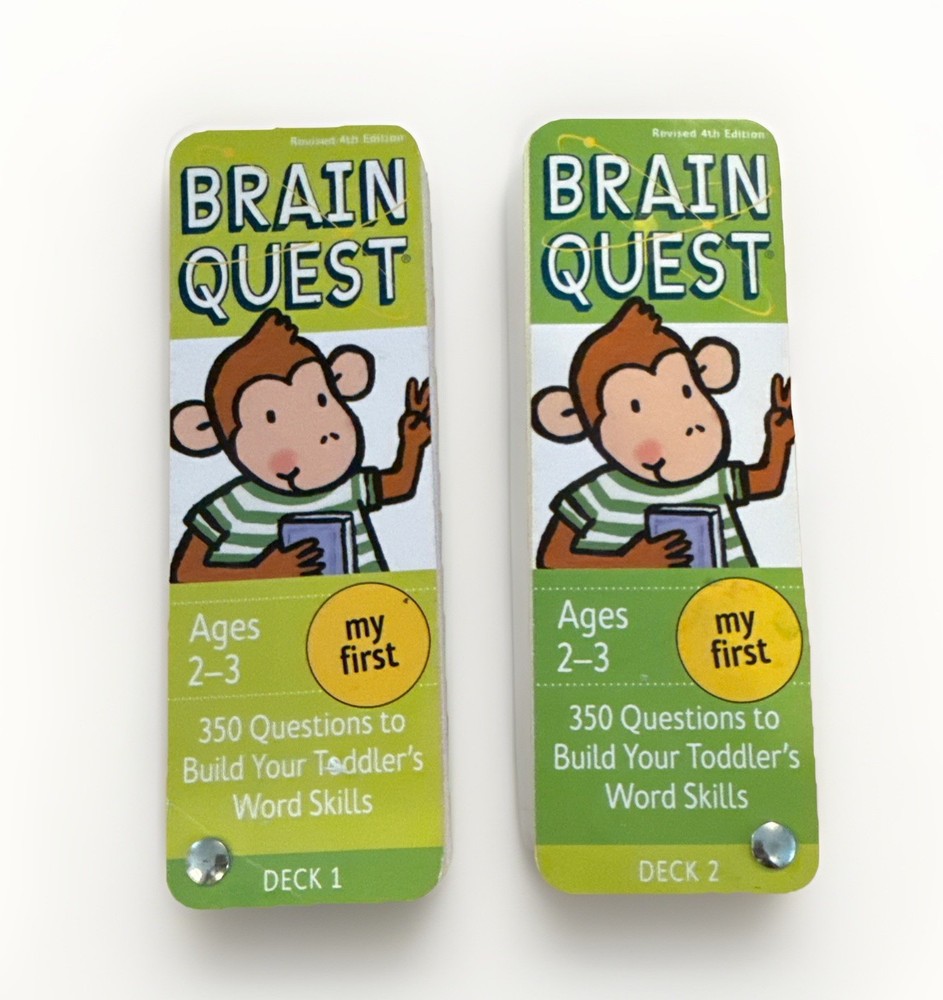 Brain Quest Ages 2-3 My First Deck 1 & 2 350 Questions To Build Skill 4th Ed.