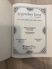 LEGENDARY LIVES – 2nd Edition (1993) Fantasy RPG Book – Kathleen Williams RARE