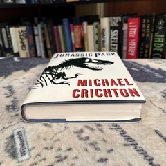 Jurassic Park – Michael Crichton (1990, Hardcover) First Edition/8th Print, G