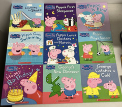 Peppa Pig Peppa and Friends Story Collection 9 Books + Poster Brand New! No Box