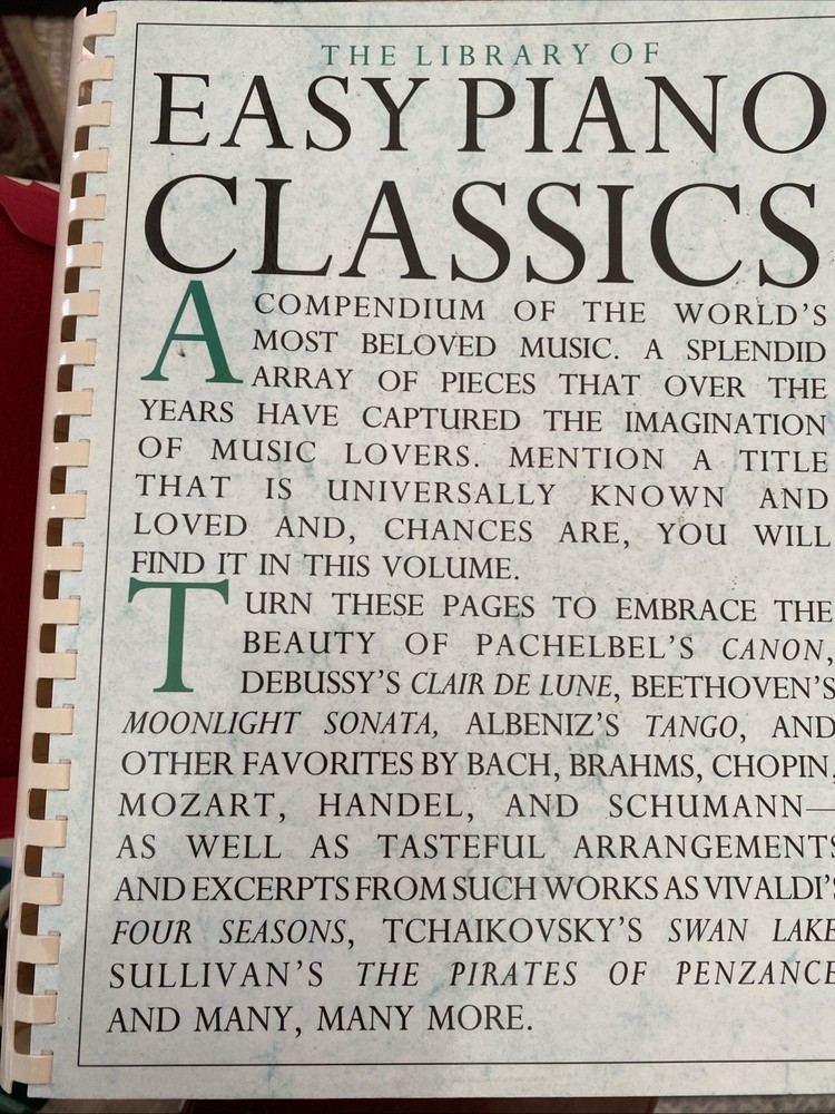 Library Of Piano Classics 126 SONGS 296 Pages Music Beethoven, Bach, Brahms More