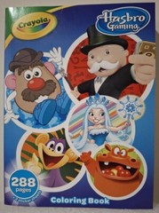 Crayola Hasbro Gaming Coloring Book, 288 Pages, with 2 Sticker Sheets