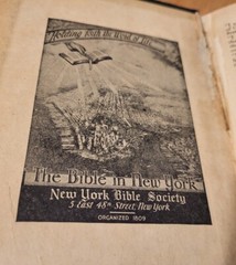 HOLY BIBLE New York Bible Society HARDCOVER National Bible Press VINTAGE