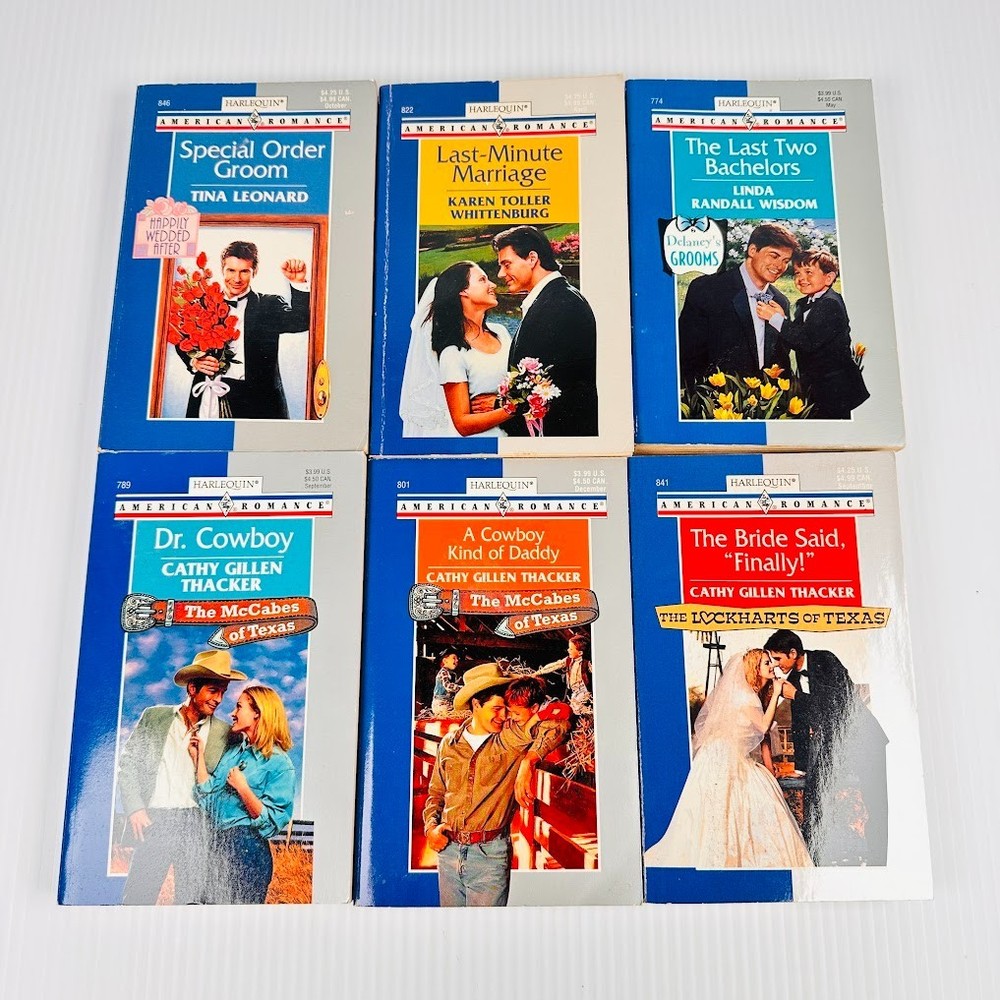 6x Harlequin American Romance PB Books/Novels – Multiple Titles/Authors